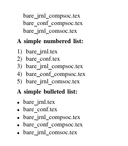 list